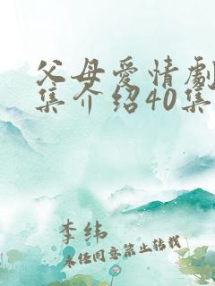 父母爱情剧情分集介绍40集