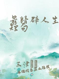 最精辟人生感悟短句