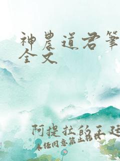神农道君笔趣阁全文