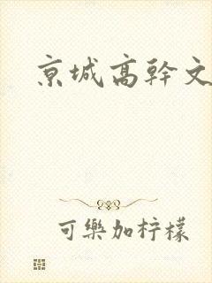 京城高干文