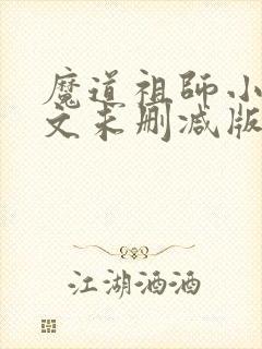 魔道祖师小说全文未删减版