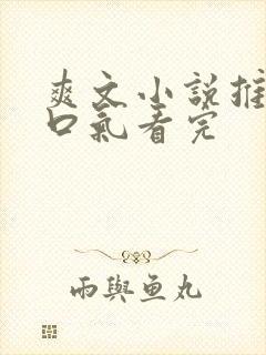 爽文小说推文一口气看完