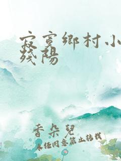寂寞乡村小说风残阳
