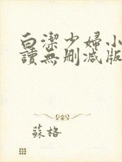 白洁少妇小说阅读无删减版全文