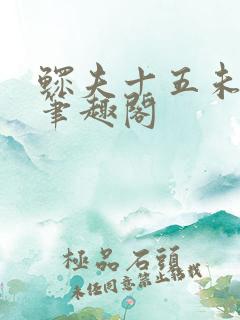 鳏夫十五未删减笔趣阁