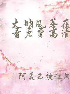 大明风华在线观看免费高清完整版 mp4