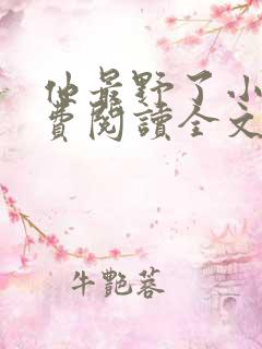 他最野了小说免费阅读全文