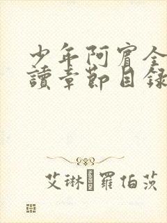 少年阿宾全文阅读章节目录