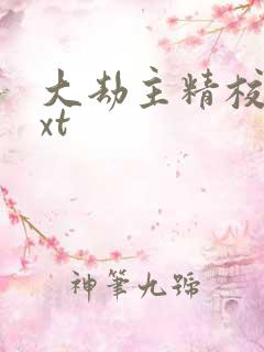 大劫主精校版txt