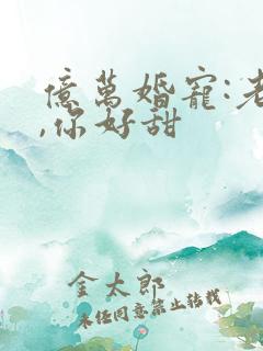 亿万婚宠:老婆,你好甜