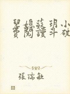 儿媳苏玥小说免费阅读斗破