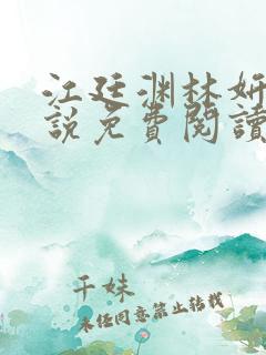 江廷渊林妍的小说免费阅读全文