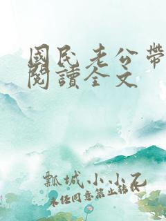 国民老公带回家阅读全文