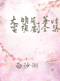 大明风华vt版电视剧全集免费在线观看