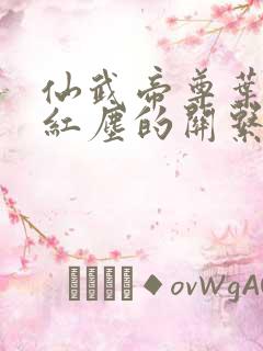 仙武帝尊叶辰与红尘的关系