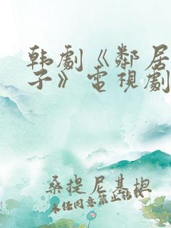 韩剧《邻居的妻子》电视剧中文版