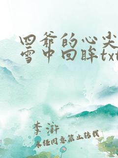 四爷的心尖宠妃雪中回眸txt下载