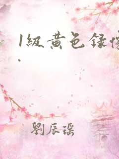 1级黄色录像片.