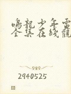 鸣龙少年电视剧全集在线观看