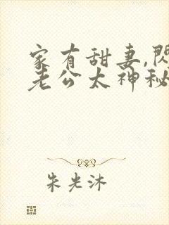 家有甜妻,闪婚老公太神秘