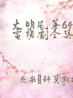 大明风华64集电视剧全集免费观看