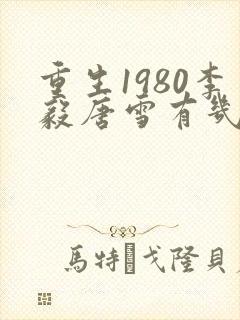 重生1980李毅唐雪有几个女主