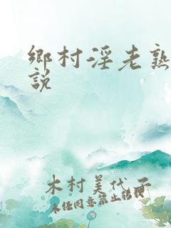 乡村淫老熟女小说
