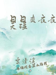 日日爽夜夜爽天天碰