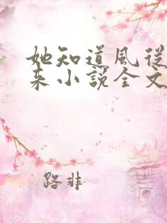 她知道风从哪里来小说全文免费阅读