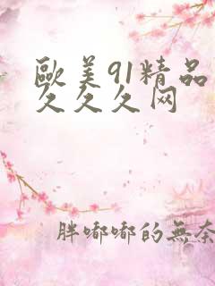 欧美91精品久久久久网