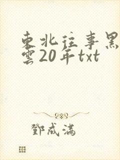 东北往事黑道风云20年txt