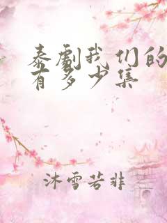 泰剧我们的秘密有多少集