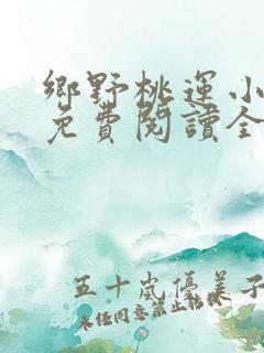 乡野桃运小傻医免费阅读全文