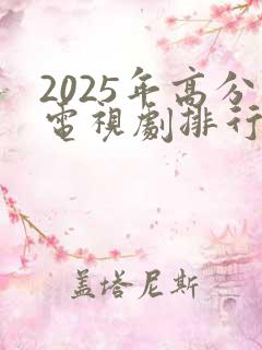 2025年高分电视剧排行榜最新