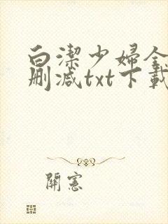白洁少妇全文无删减txt下载
