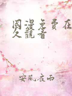 国漫免费在线永久观看
