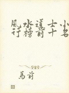 风水道士小说排行榜前十名