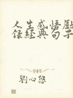 人生感悟励志语录经典句子