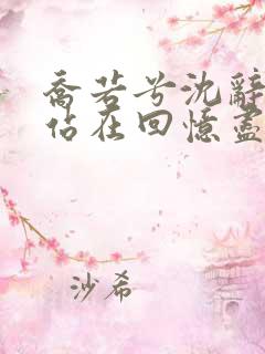 乔若兮沈辞安他站在回忆尽头免费阅读
