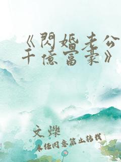 《闪婚老公竟是千亿富豪》小说