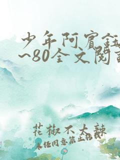 少年阿宾钰慧1~80全文阅读下载