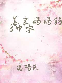 善良妈妈的朋友3中字