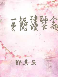一级律师全文免费阅读笔趣阁