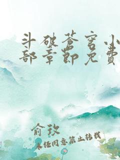 斗破苍穹小说全部章节免费阅读