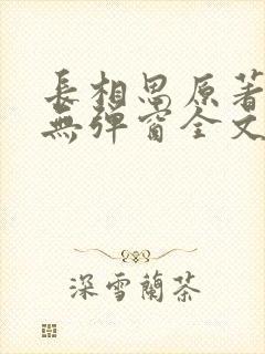 长相思原著小说无弹窗全文免费阅读