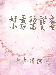好看的甜文言情小说高质量文笔好