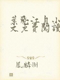 叶飞江月小说全文免费阅读