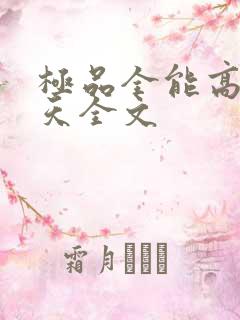 极品全能高手夏天全文
