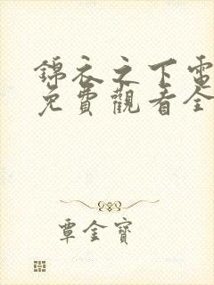 锦衣之下电视剧免费观看全集高清