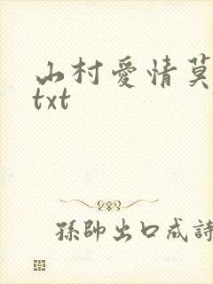 山村爱情莫贪欢txt
